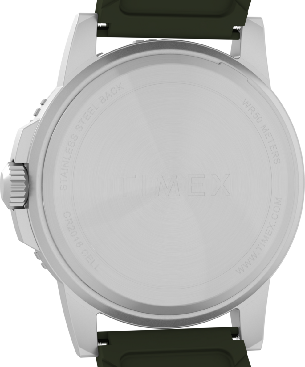 TW4B32100 Expedition Ridge 43mm Silicone Strap Watch Caseback Image