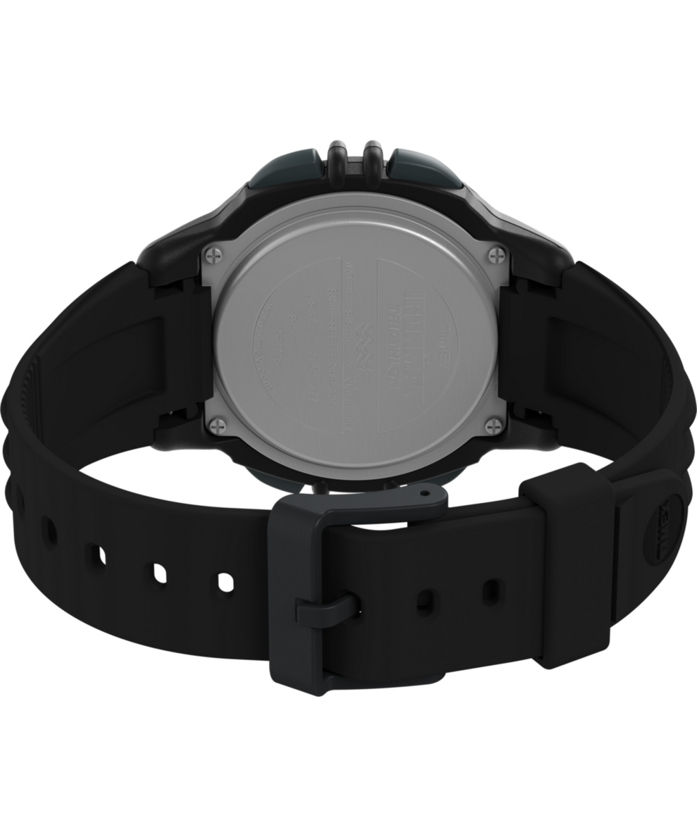 TW5M63000 TIMEX® IRONMAN® Flix 100 Lap 42mm PU Strap Watch  Caseback with Attachment Image