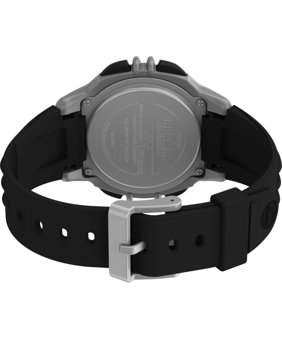 TW5M63200 TIMEX® IRONMAN® Flix 100 Lap 42mm PU Strap Watch  Caseback with Attachment Image