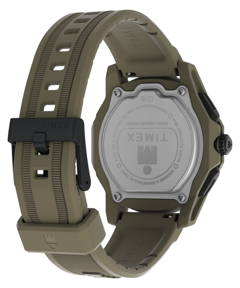TW5M74200 TIMEX® IRONMAN® Adrenaline 46.5mm Resin Strap Watch Caseback with Attachment Image