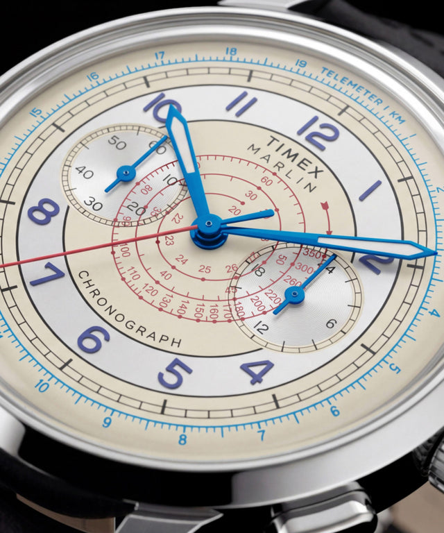 TW6A01200 Marlin® Neo Classic Chronograph 40mm Leather Strap Watch Alt Beauty Shot 4