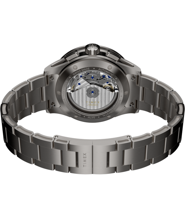 TW6A02700 Timex Atelier Chronograph Automatic M1a Ti 42mm Swiss Made Titanium Bracelet Caseback with Attachment Image