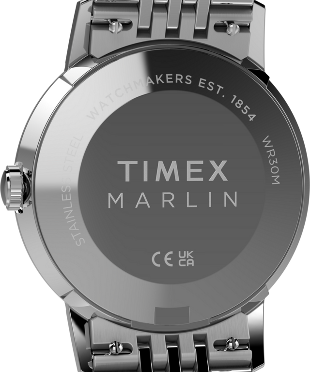 TW6A03900 Marlin® Quartz 34mm Stainless Steel Bracelet Watch Caseback Image