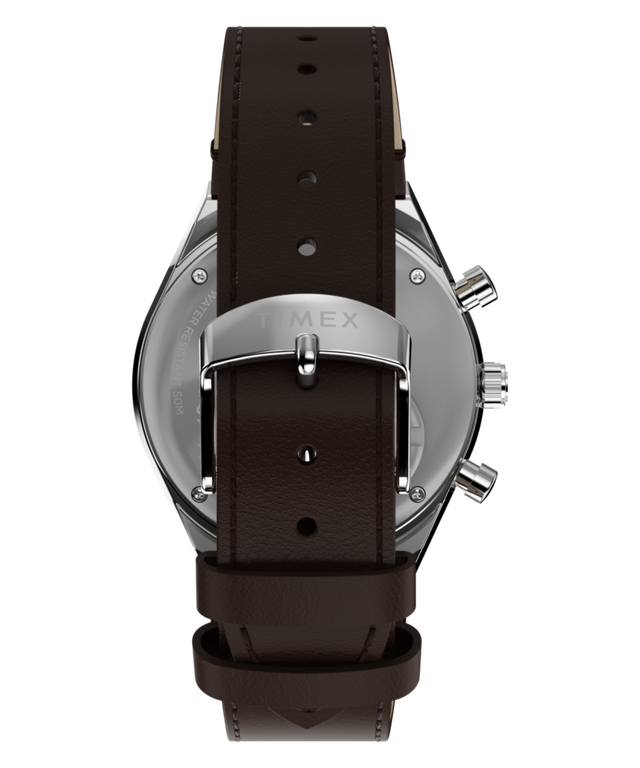 TW6A04400 Peanuts® x Q Timex Chronograph 40mm Leather Strap Watch Strap Image