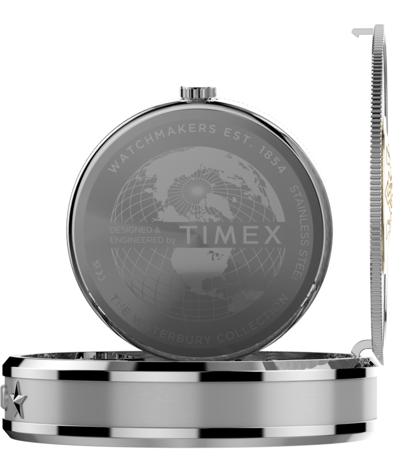 TW6A05900 Waterbury America 250 Table Clock 49mm Stainless Steel Caseback Image