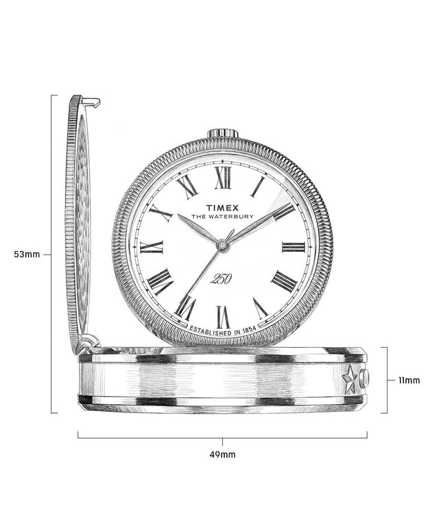 TW6A05900 Waterbury America 250 Table Clock 49mm Stainless Steel Collab Additional Image