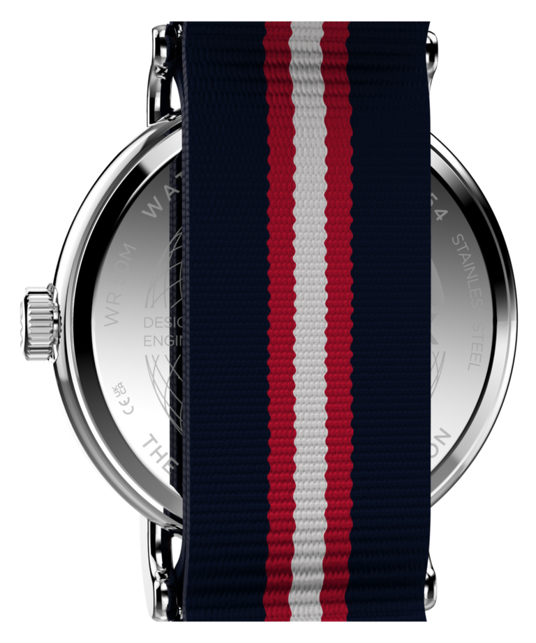 TW6A06500 Weekender America 250 40mm Fabric Strap Watch Caseback Image