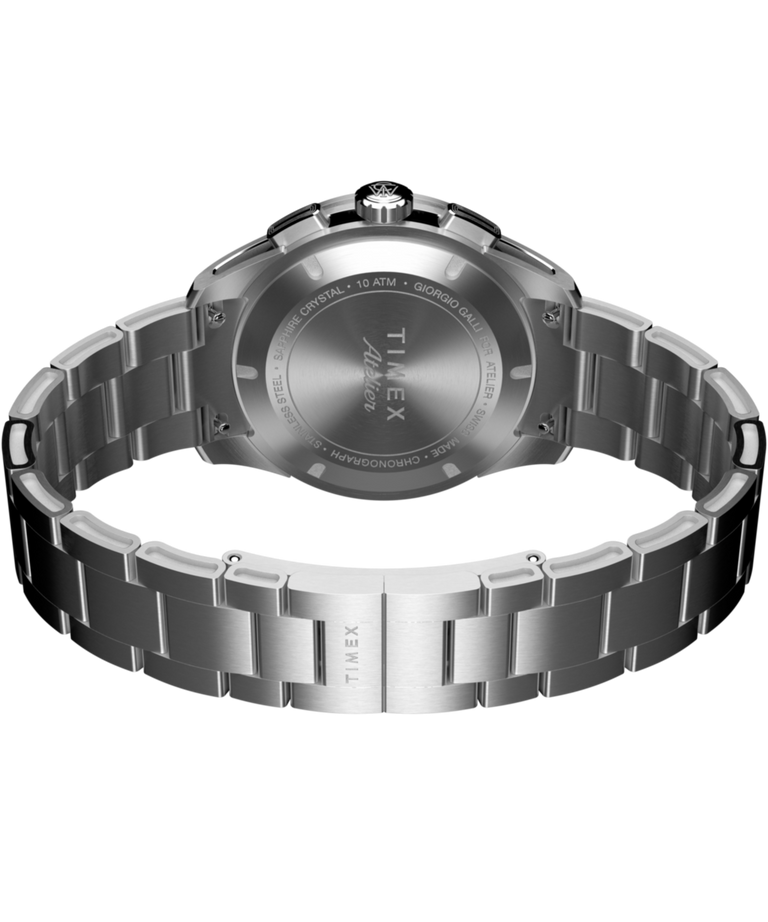TW6A06900 Timex Atelier Chronograph Quartz M1q 40mm Swiss Made Stainless Steel Bracelet Caseback with Attachment Image