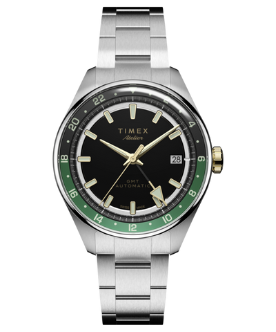 TW6A07200 Timex Atelier GMT Première M1a 38mm Swiss Made Automatic Stainless Steel Bracelet Primary Image