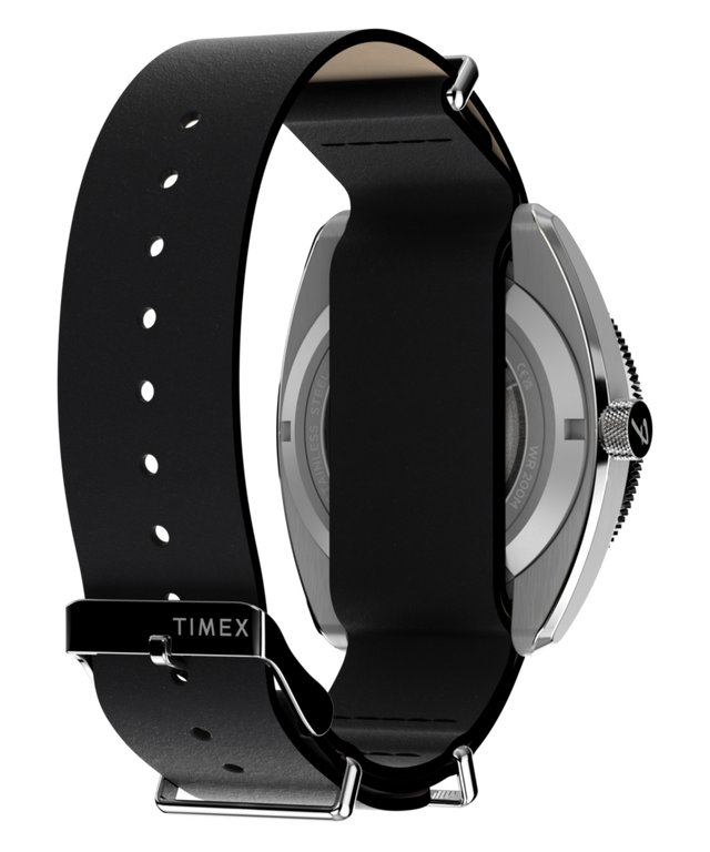 TW6A14600 Fender x Timex Automatic 41mm Leather Strap Watch Caseback with Attachment Image
