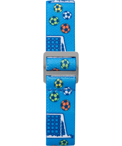 TW7C16500 TIMEX TIME MACHINES® 29mm Blue Soccer Elastic Fabric Kids Watch Strap Image