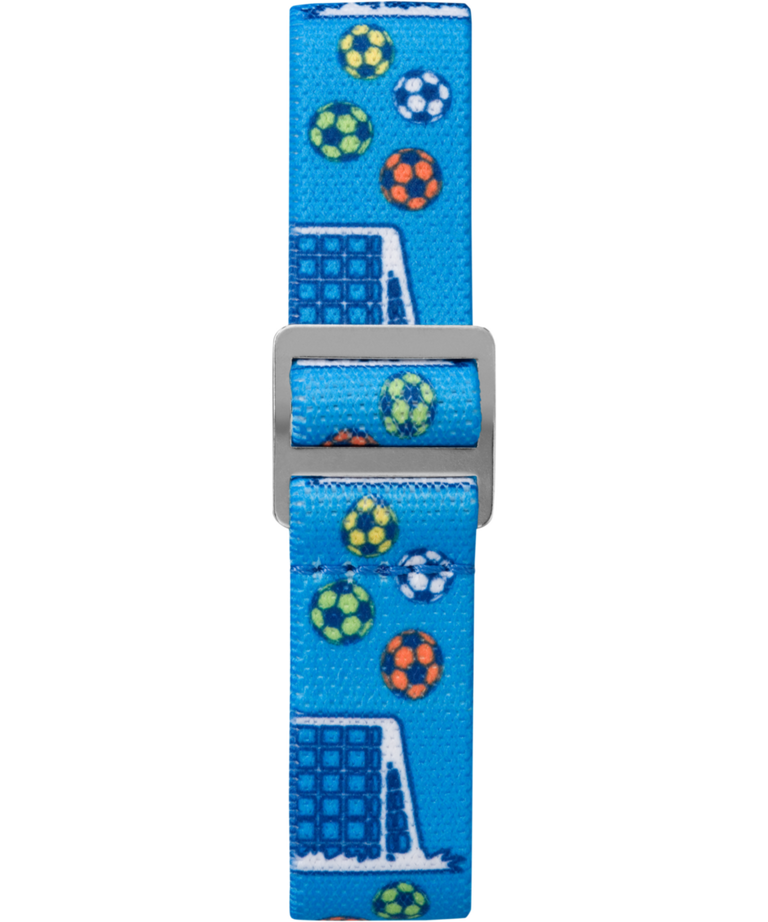 TW7C16500 TIMEX TIME MACHINES® 29mm Blue Soccer Elastic Fabric Kids Watch Strap Image