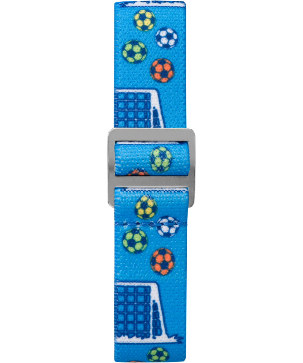 TW7C16500 TIMEX TIME MACHINES® 29mm Blue Soccer Elastic Fabric Kids Watch Strap Image