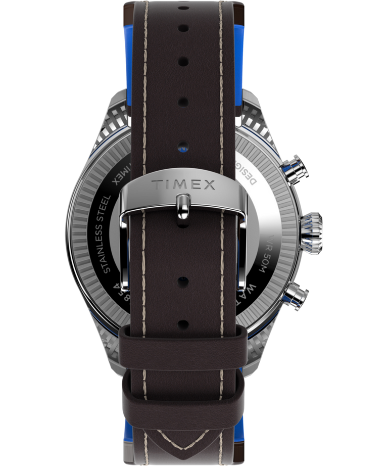 TWG030000 Pan Am x Timex Chronograph 42mm Leather Strap Watch Strap Image