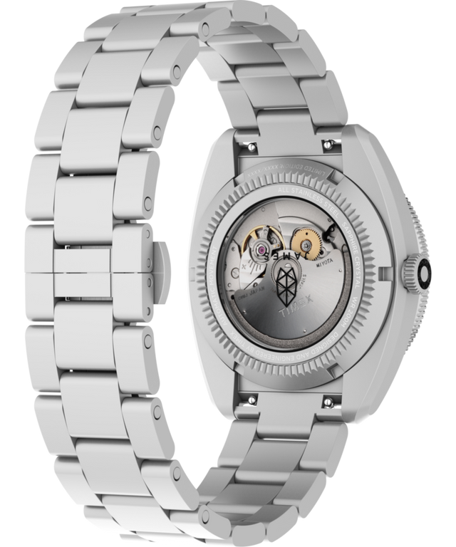 TWG067600 The James Brand x Timex Automatic GMT 41mm Watch Gift Set Caseback with Attachment Image