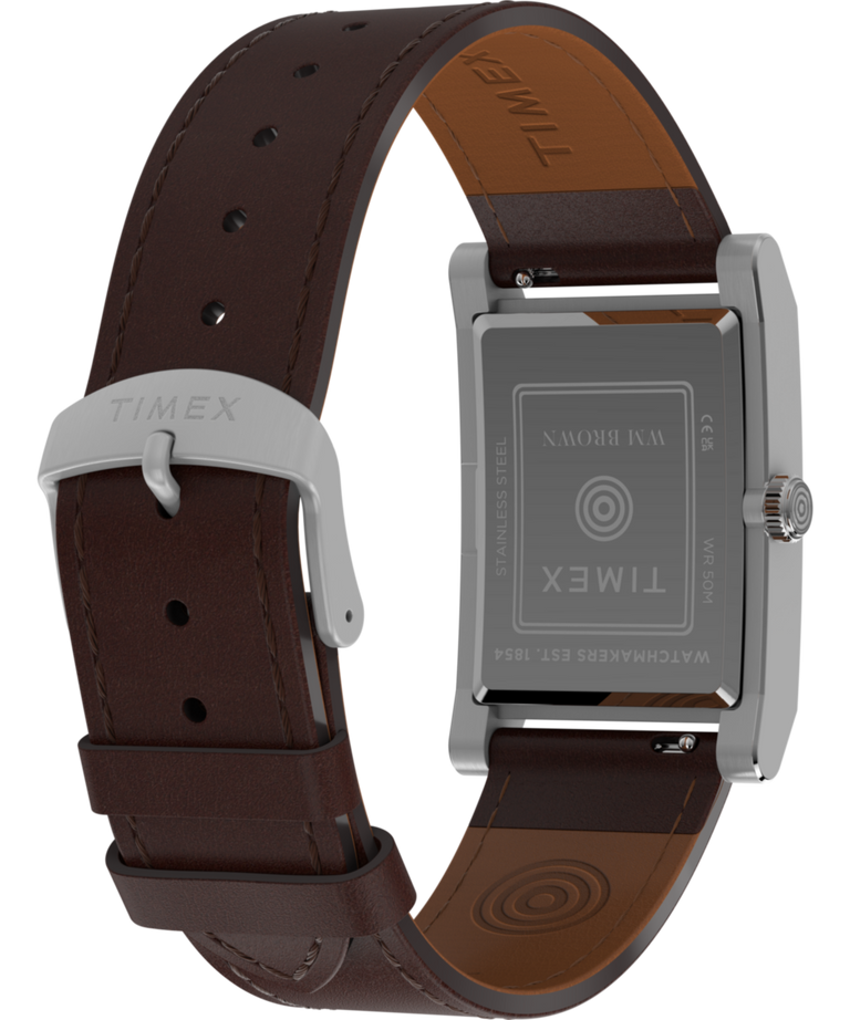 TWG069000 WM Brown x Timex Rectangle 27mm Watch Gift Set Caseback with Attachment Image