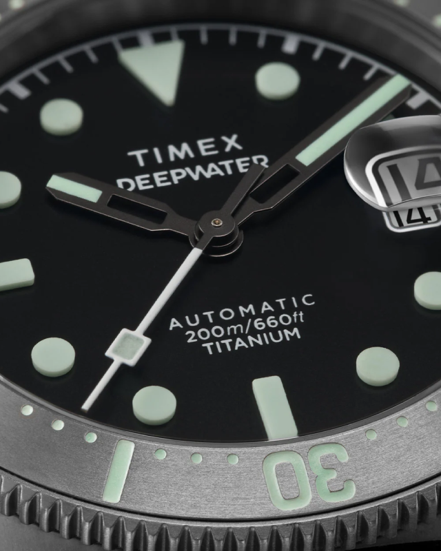 Timex Deepwater Automatic Titanium with its Indiglo feature, activated by the wearer’s hand movements