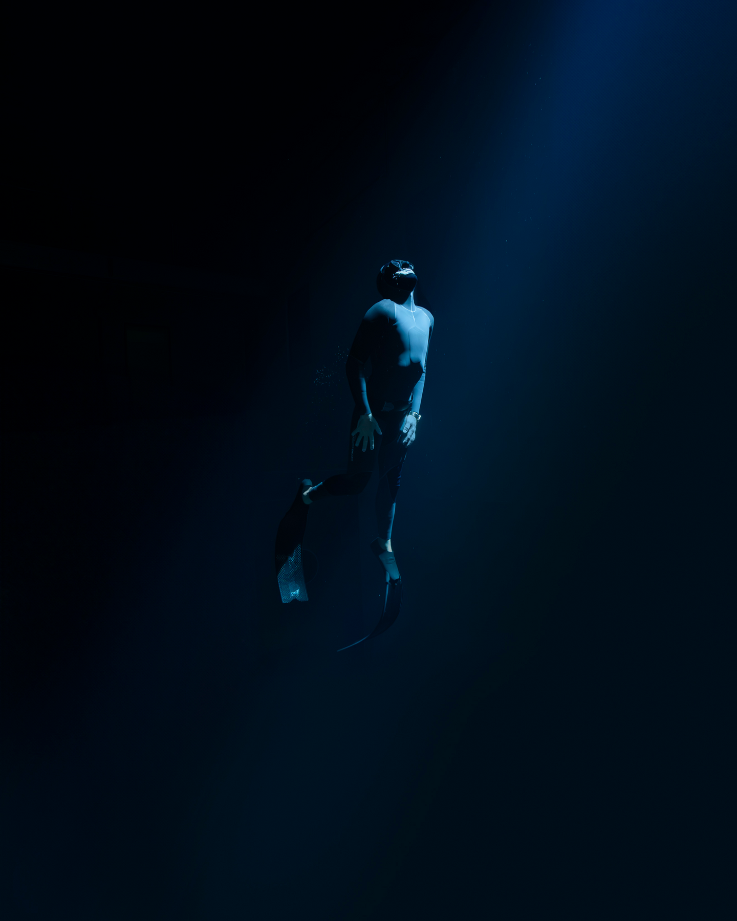 An image of a Diver while wearing a Timex Deepwater watch