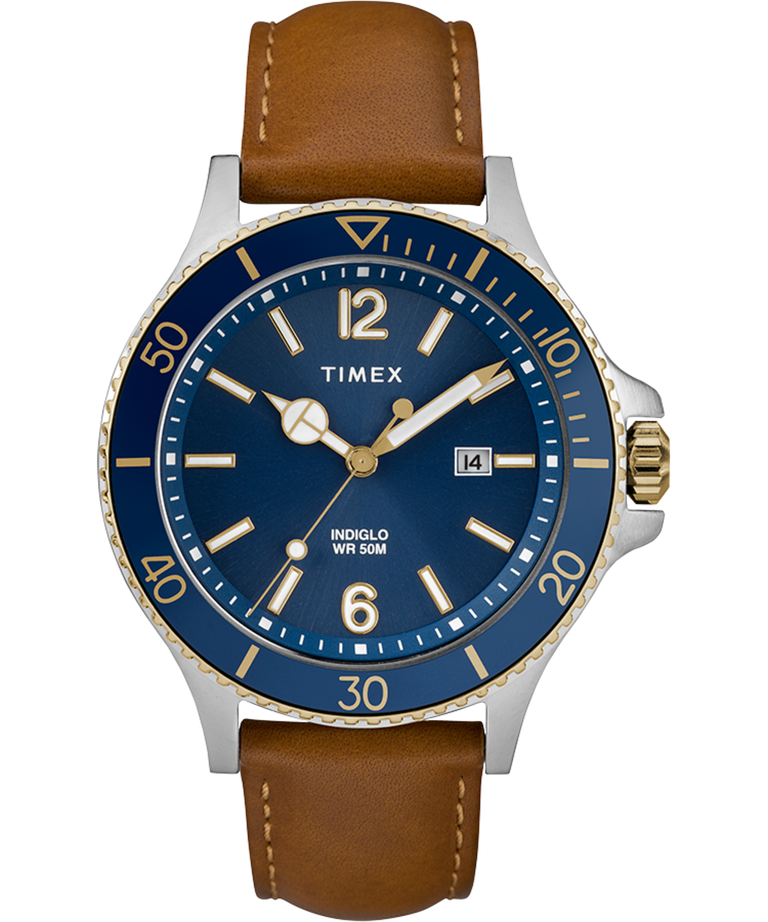TW2R64500D7PF Harborside 42mm Leather Strap Watch primary image