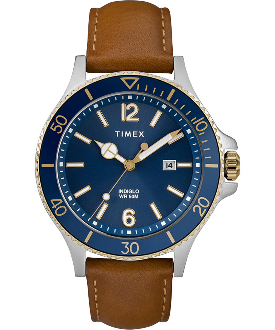 TW2R64500D7PF Harborside 42mm Leather Strap Watch primary image