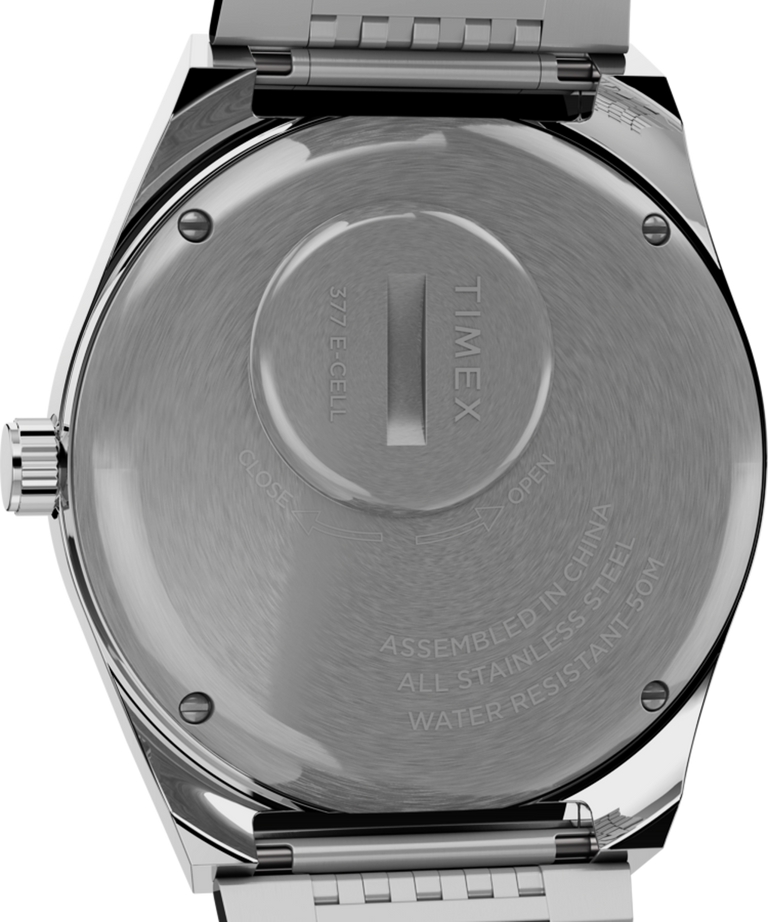 TW2U954007U Q Timex Reissue Falcon Eye 38mm Stainless Steel Bracelet Watch caseback image