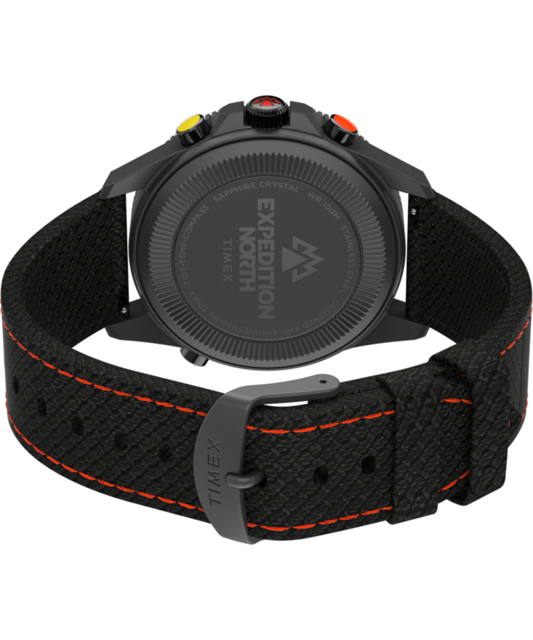 TW2V03900QY Expedition North® Tide-Temp-Compass 43mm Eco-Friendly Fabric Strap Watch back (with strap) image
