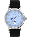 TW2V60300UK Timex Standard x Peanuts Featuring Snoopy Graduation 40mm Leather Strap Watch primary image