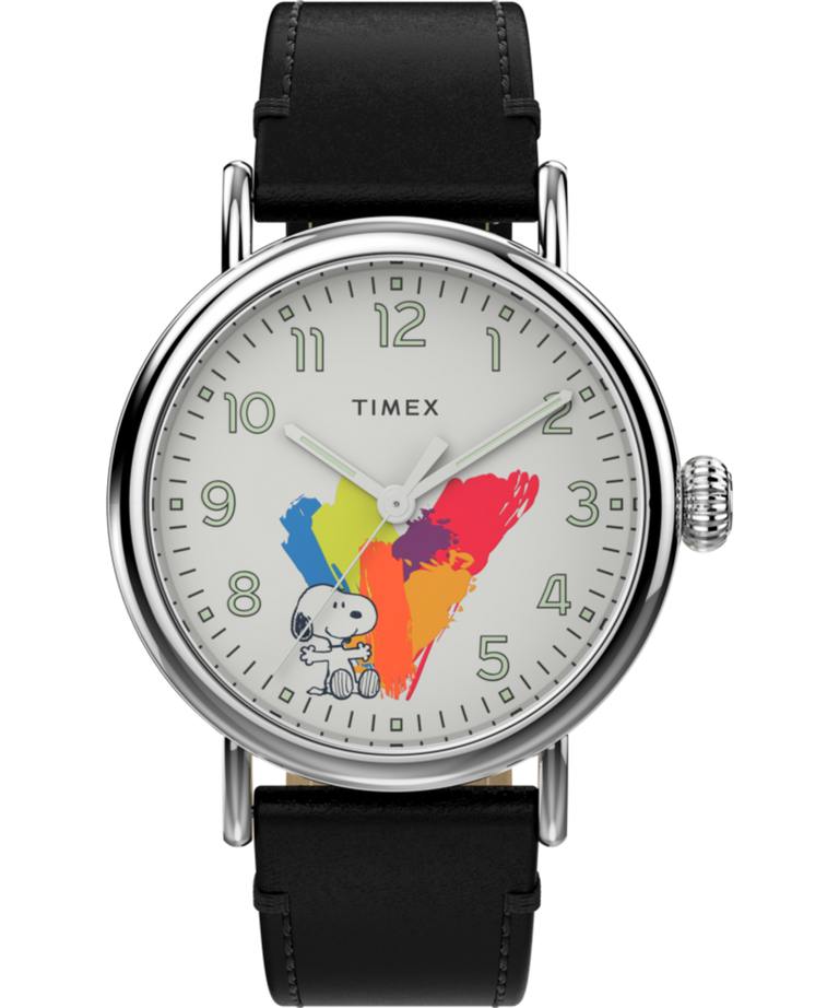TW2V60900UK Timex Standard x Peanuts Dream in Color 40mm Leather Strap Watch primary image