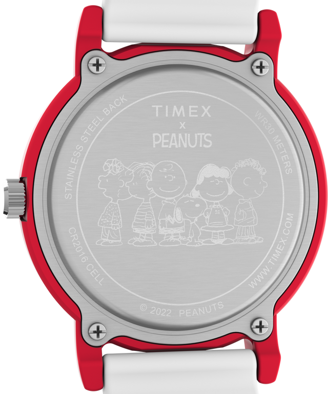 TW2V777006B Timex X Peanuts Rainbow Paint 36mm Silicone Strap Watch caseback image