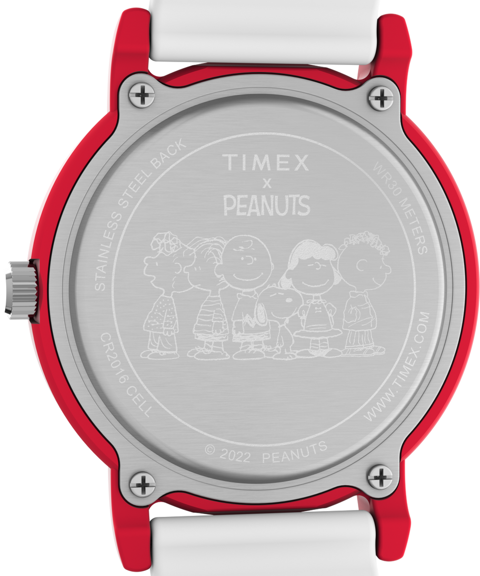 TW2V777006B Timex X Peanuts Rainbow Paint 36mm Silicone Strap Watch caseback image