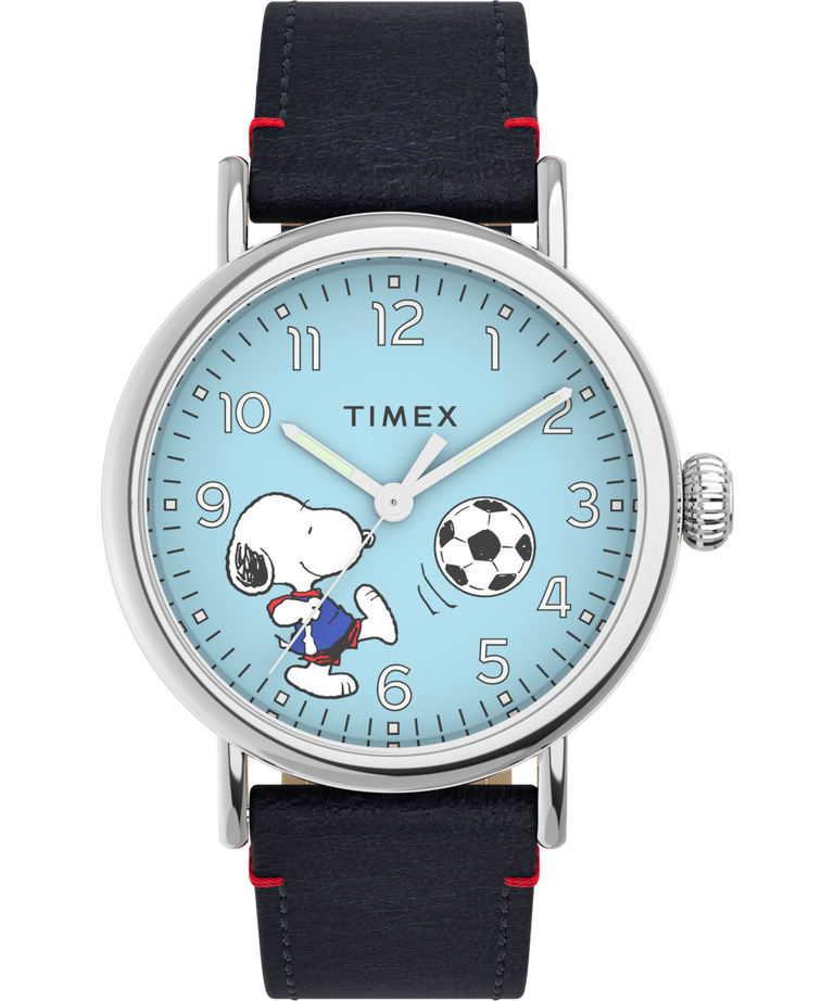 Timex Standard x Peanuts Featuring Snoopy Soccer 40mm Leather Strap Wa ...