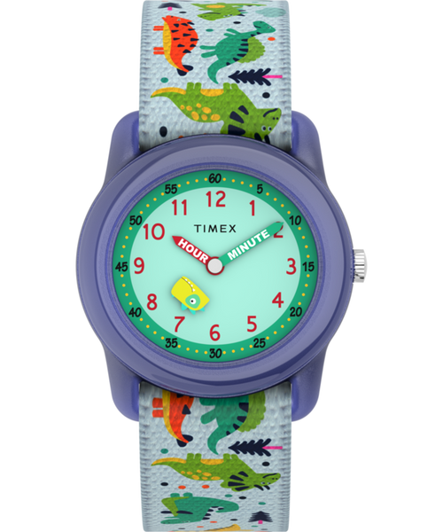 TIMEX TIME MACHINES 29mm Dinosaur Elastic Fabric Kids Watch TW7C77300 Timex UK